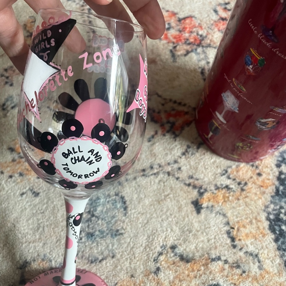 Bachelorette wine glass